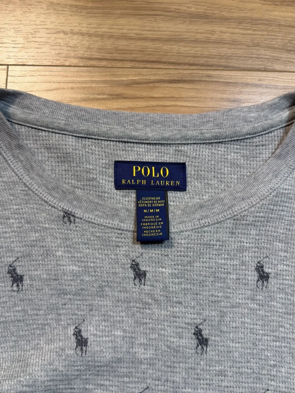 Gray Polo Ralph Lauren Thermal lightweight AOP